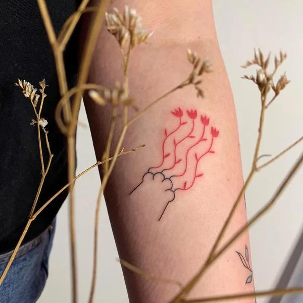 avant-garde tattoo by Аня Сацуро in Saint Petersburg