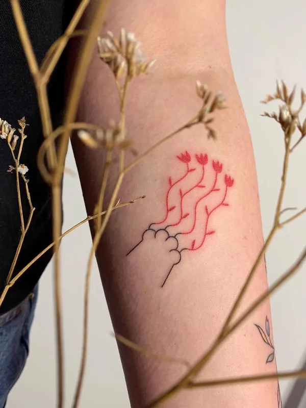 color linework Tatuaggio su forearm #51179 | Tatuatore Аня Сацуро