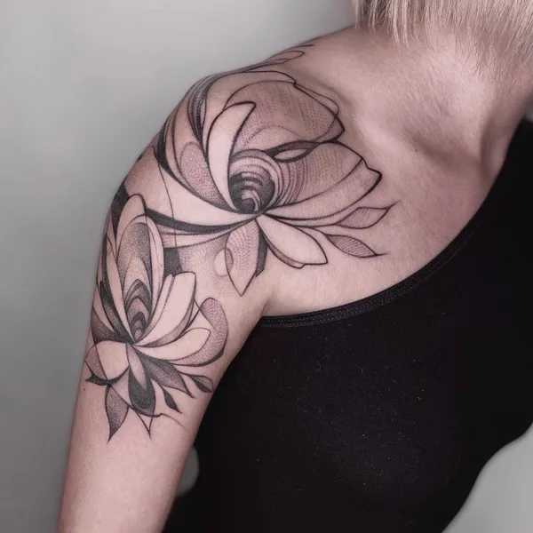 Graphic tattoo by Екатерина Годунова in Красноярск