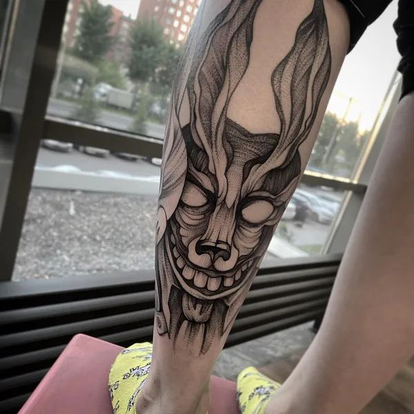 Graphic tattoo by Екатерина Годунова in Красноярск