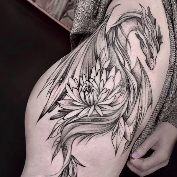 Graphic tattoo by Екатерина Годунова in Красноярск