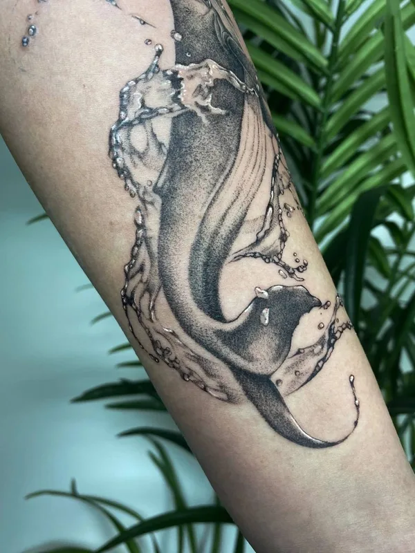 black and grey realism татуировка на forearm #64489 | Тату мастер Anna Lazareva