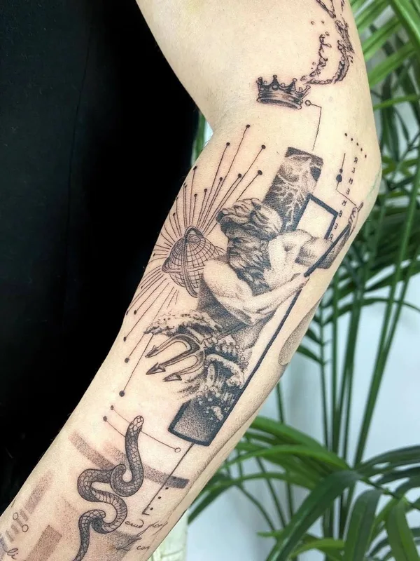 black and grey black and grey татуировка на forearm #64485 | Тату мастер Anna Lazareva