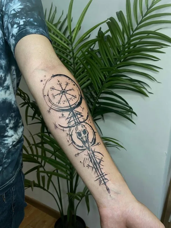 black blackwork татуировка на forearm #64491 | Тату мастер Anna Lazareva