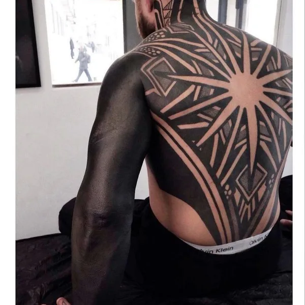 Ornamental tattoo by Nazareno Tubaro in Buenos Aires