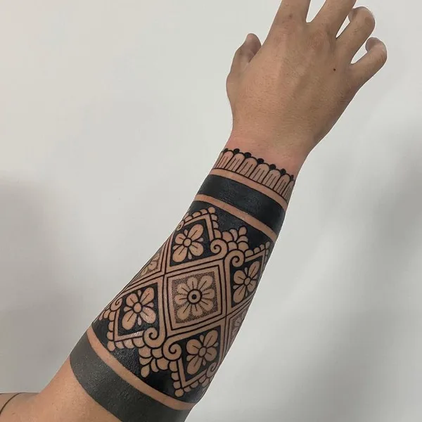 Орнаментальная tattoo by Andrea Scollo in Puerto del Rosario