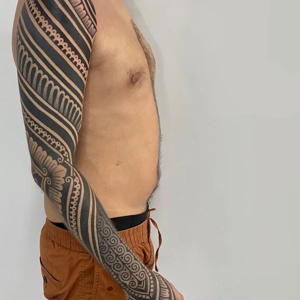 Орнаментальная tattoo by Andrea Scollo in Puerto del Rosario