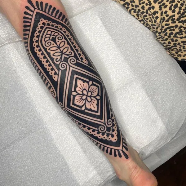 Орнаментальная tattoo by Andrea Scollo in Puerto del Rosario