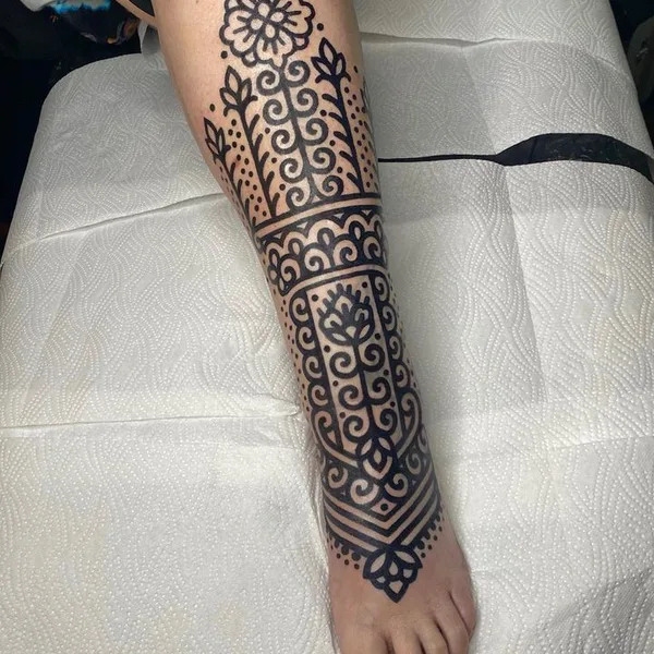 Орнаментальная tattoo by Andrea Scollo in Puerto del Rosario