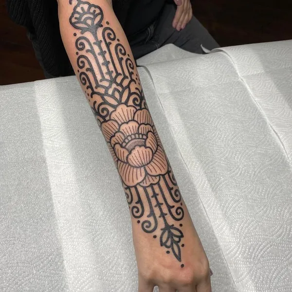 Орнаментальная tattoo by Andrea Scollo in Puerto del Rosario