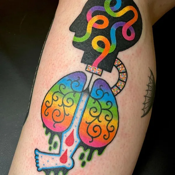avant-garde tattoo by Winston The Whale in Portland