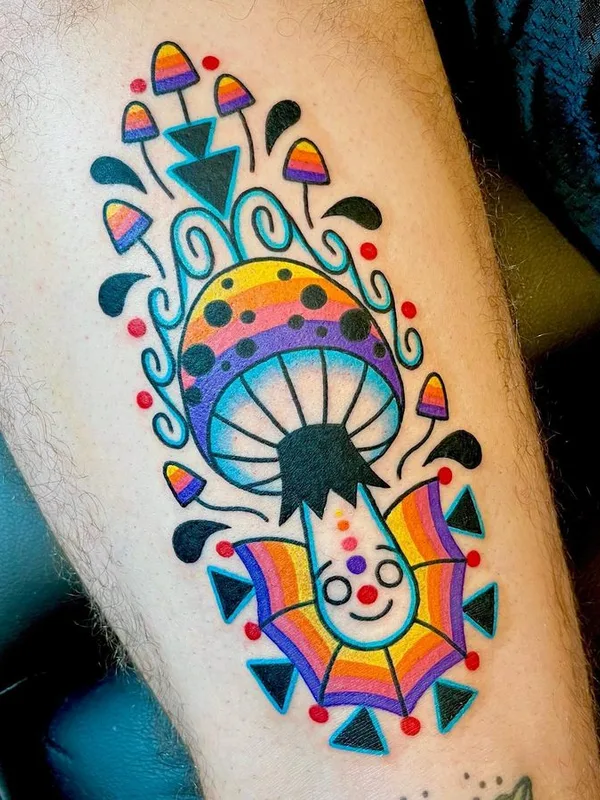color new school tattoo on forearm #64526 | Tattoo Artist Winston The Whale