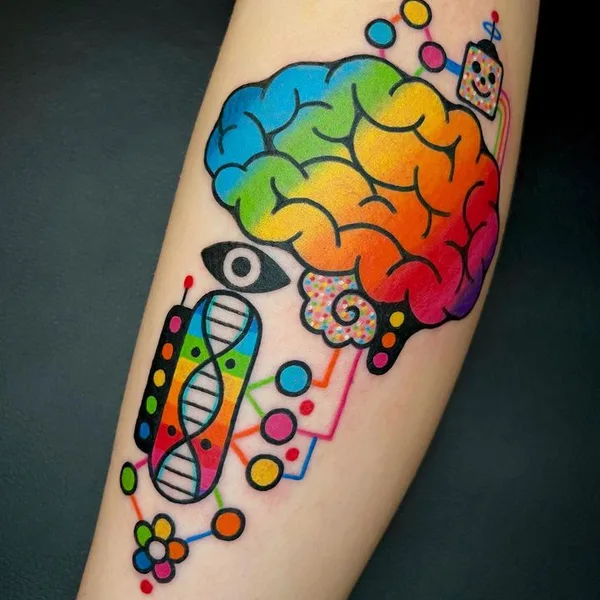 avant-garde tattoo by Winston The Whale in Portland