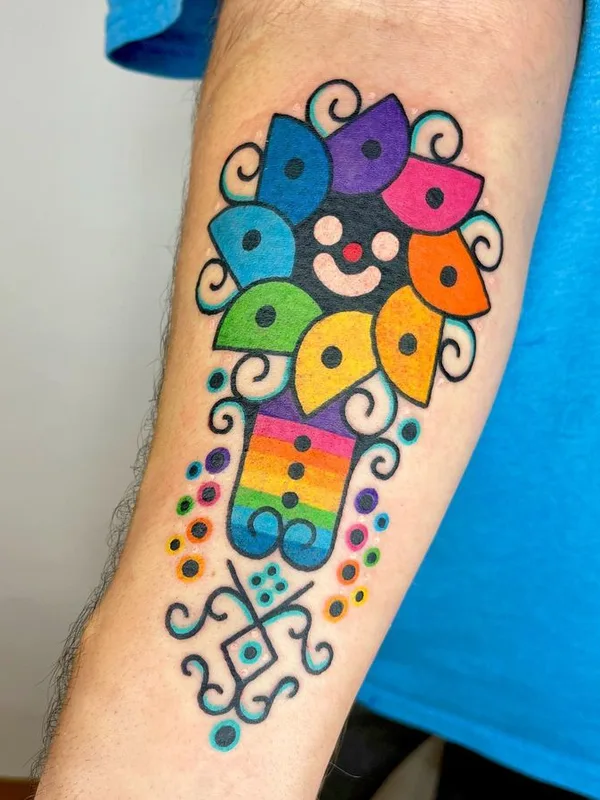 color cartoon tattoo on forearm #64523 | Tattoo Artist Winston The Whale
