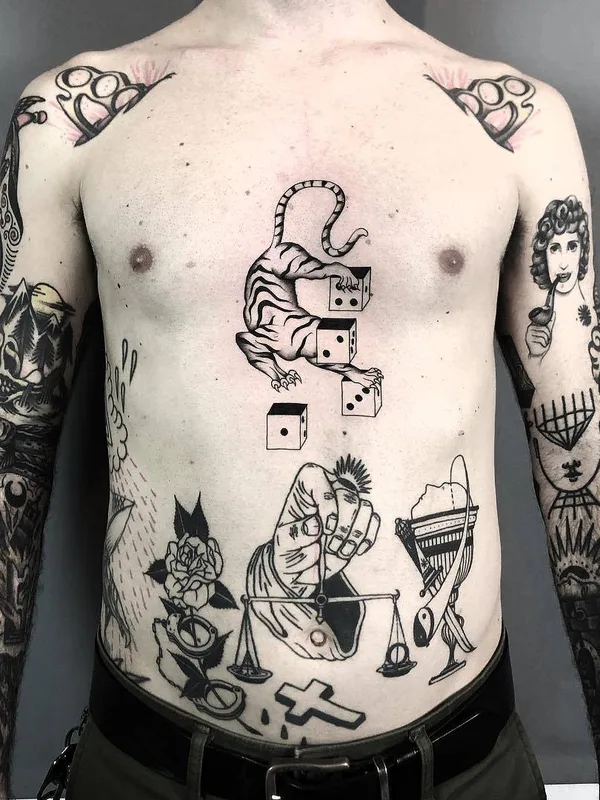 male black blackwork татуировка на full body #29060 | Тату мастер Jose Mendonza