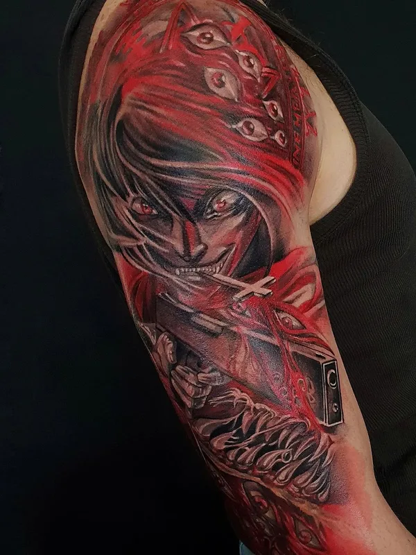 color anime tattoo auf full sleeve #53063 | Tätowierer Роман Захарченко