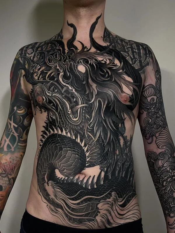 engraving tattoo by Alexander Grim in Praha