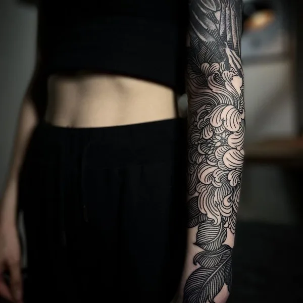 engraving tattoo by Alexander Grim in Praha