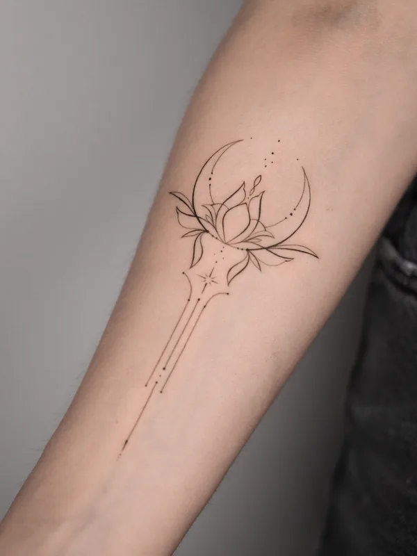 black fineline Tatuagem em forearm #65186 | Tatuador Элеонора Джен