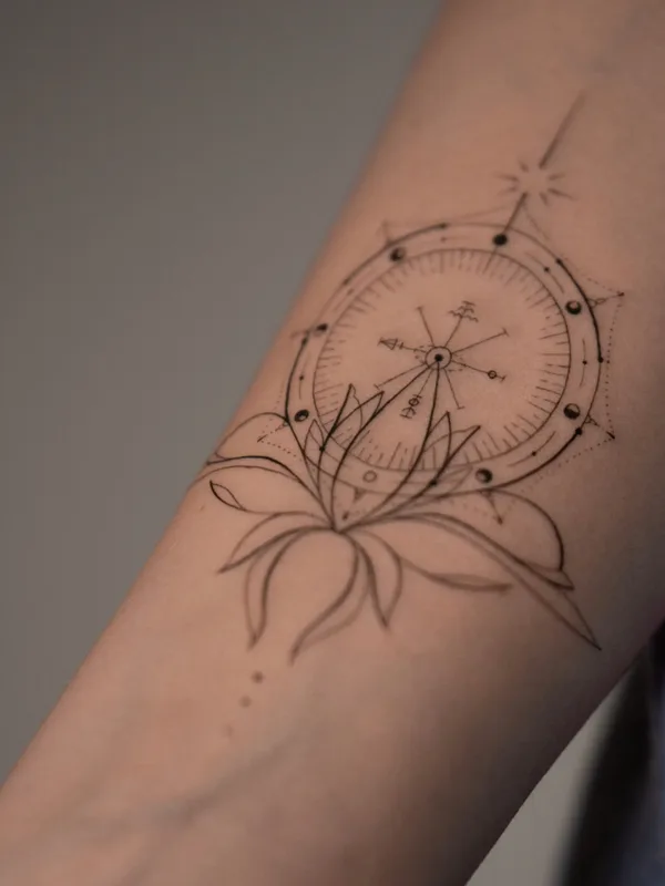 black linework Tatuagem em forearm #65189 | Tatuador Элеонора Джен