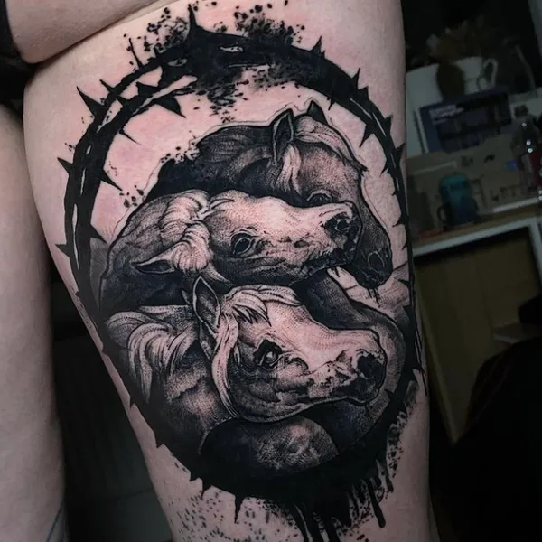 avant-garde tattoo by Sabin Aliosa in Iaşi