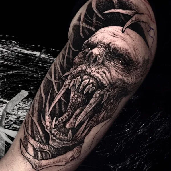 Horror tattoo by Tessa Von