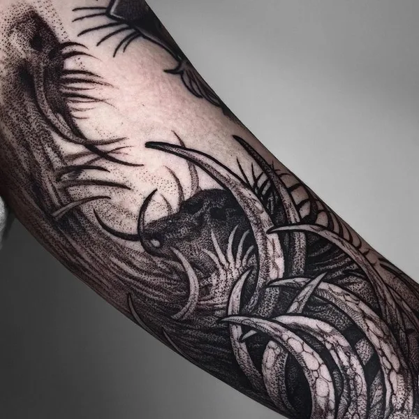 Horror tattoo by Tessa Von