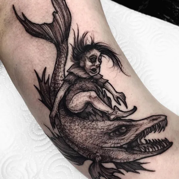 Horror tattoo by Tessa Von