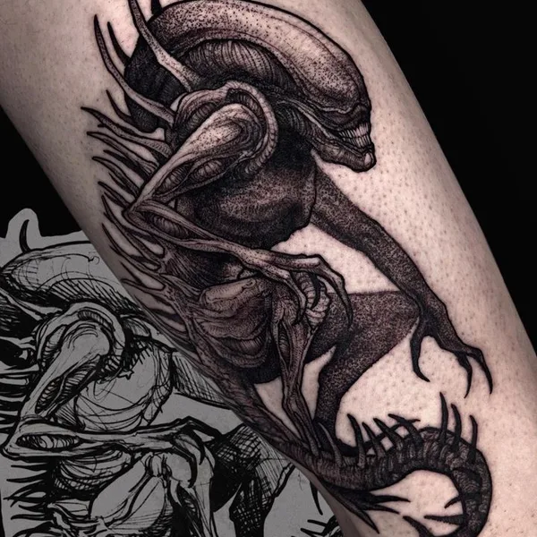 Horror tattoo by Tessa Von