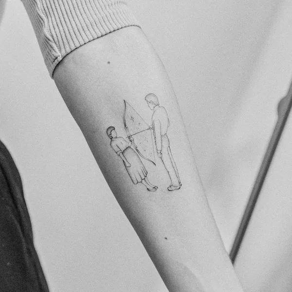 miniature tattoo by korovles in Zagreb