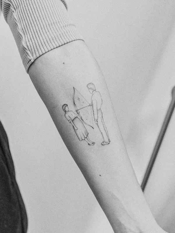black and grey fineline Tatuaggio su forearm #66731 | Tatuatore korovles