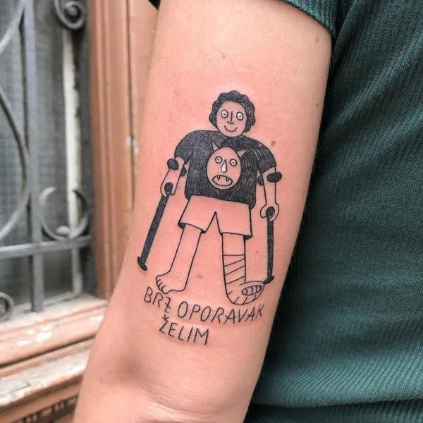 Illustrative tattoo by erol_sjajni in Zagreb