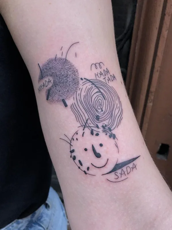 black and grey abstract Tatuagem em forearm #66791 | Tatuador erol_sjajni