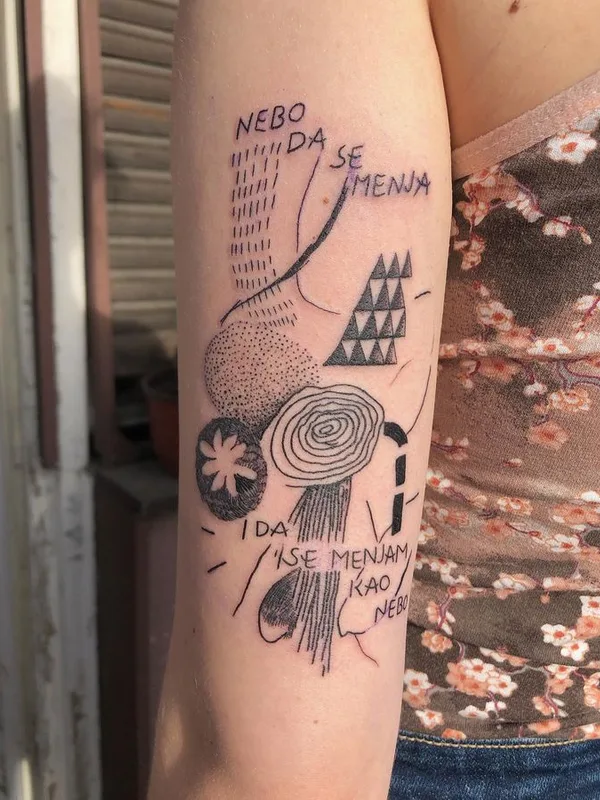 female black abstract Tatuagem em forearm #66785 | Tatuador erol_sjajni