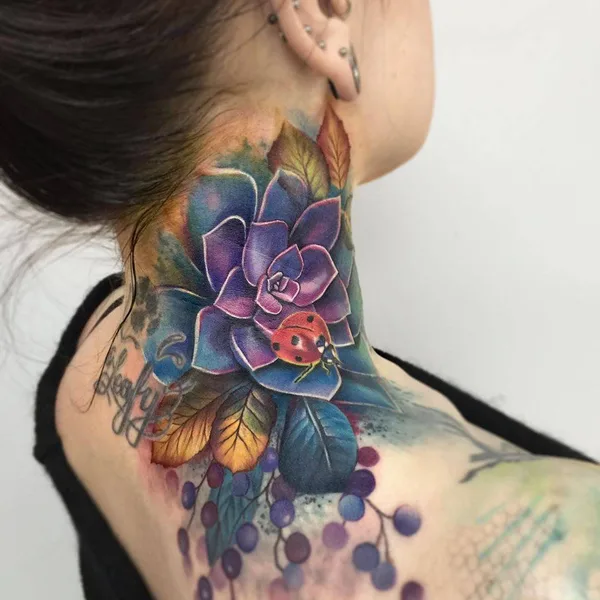 Watercolor tattoo by Lianne Moule in Chelmsford