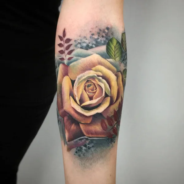 Watercolor tattoo by Lianne Moule in Chelmsford