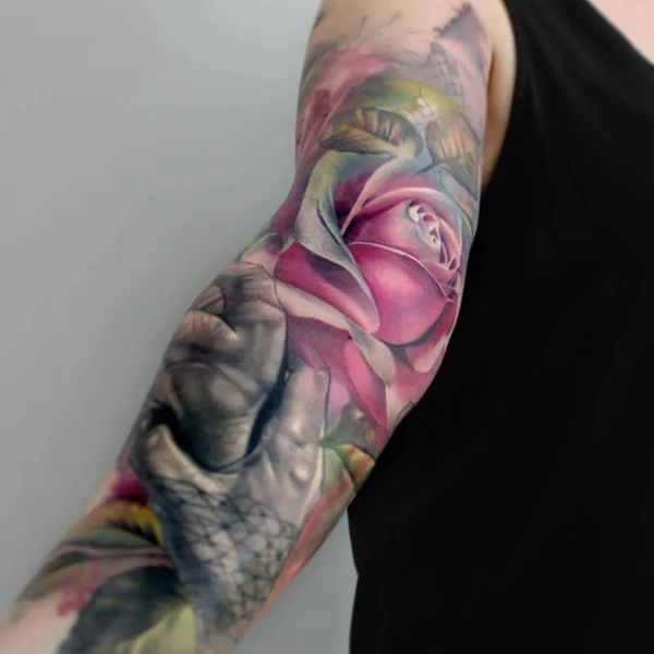 Watercolor tattoo by Lianne Moule in Chelmsford