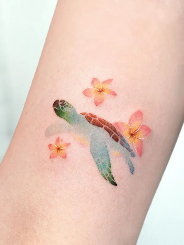 female color miniature tattoo auf forearm #56875 | Tätowierer Choi Yun