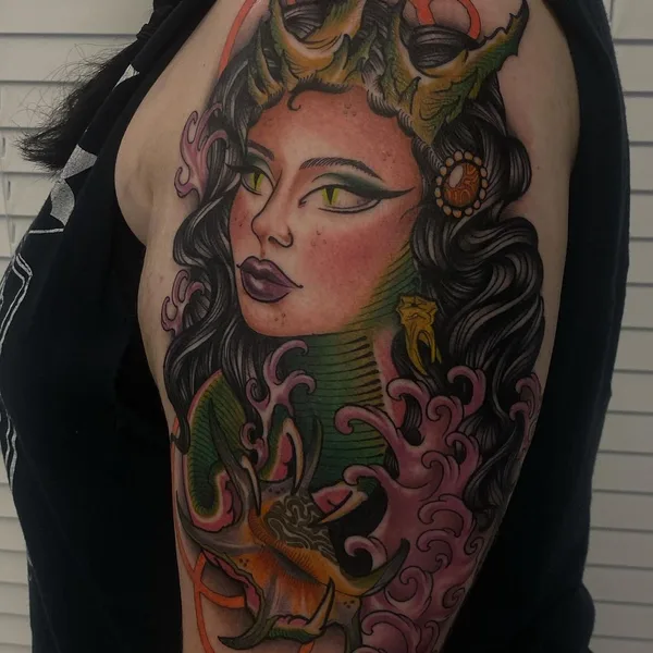 Нео традиционная tattoo by Maia Brouillette in Little Rock