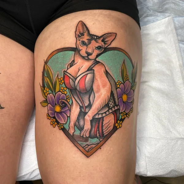 Graphic tattoo by Carl McReynolds in Little Rock