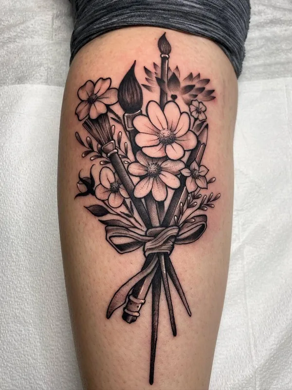 Graphic tattoo by Carl McReynolds in Little Rock