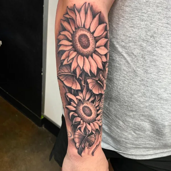 Graphic tattoo by Carl McReynolds in Little Rock