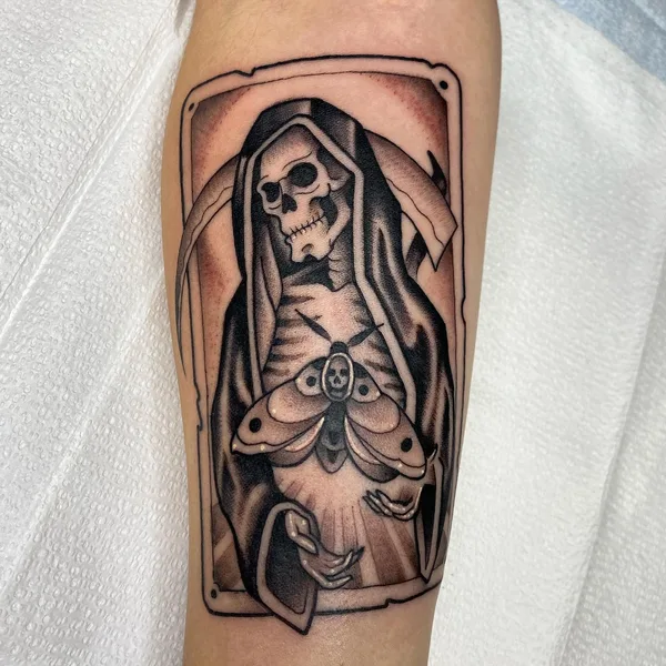 Graphic tattoo by Carl McReynolds in Little Rock