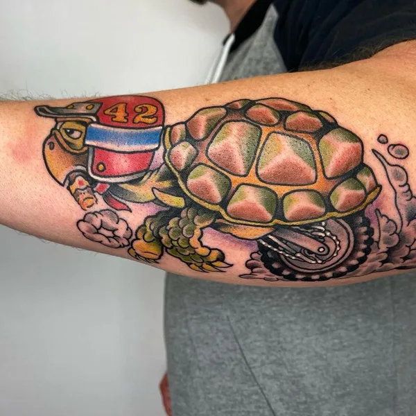 Graphic tattoo by Carl McReynolds in Little Rock