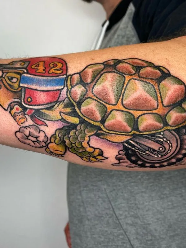 Graphic tattoo by Carl McReynolds in Little Rock
