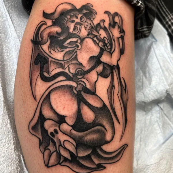 Graphic tattoo by Carl McReynolds in Little Rock