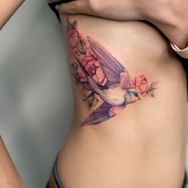 Botanical tattoo by Olga Kotova in Berlin