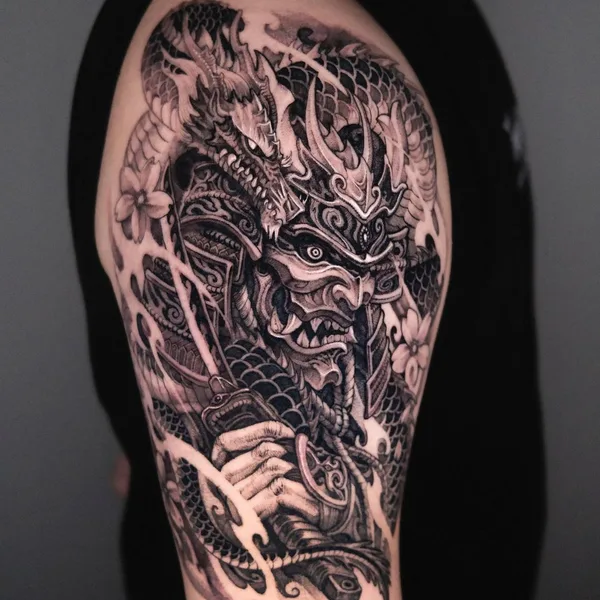 Oriental tattoo by Girin Tattoo in Seoul