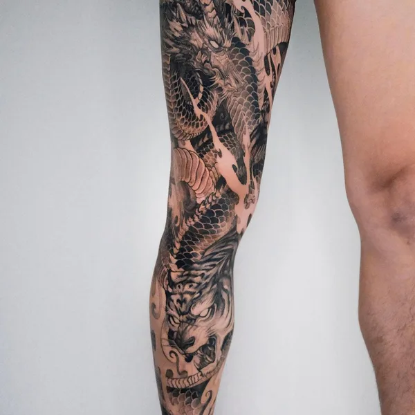 Oriental tattoo by Girin Tattoo in Seoul