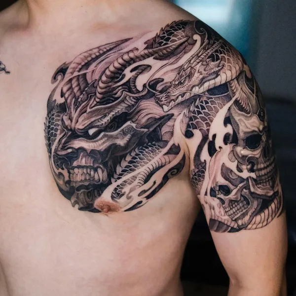 Oriental tattoo by Girin Tattoo in Seoul